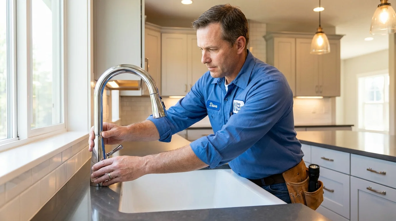 Kitchen faucet installation by Johns Plumbing LLC in Tylertown